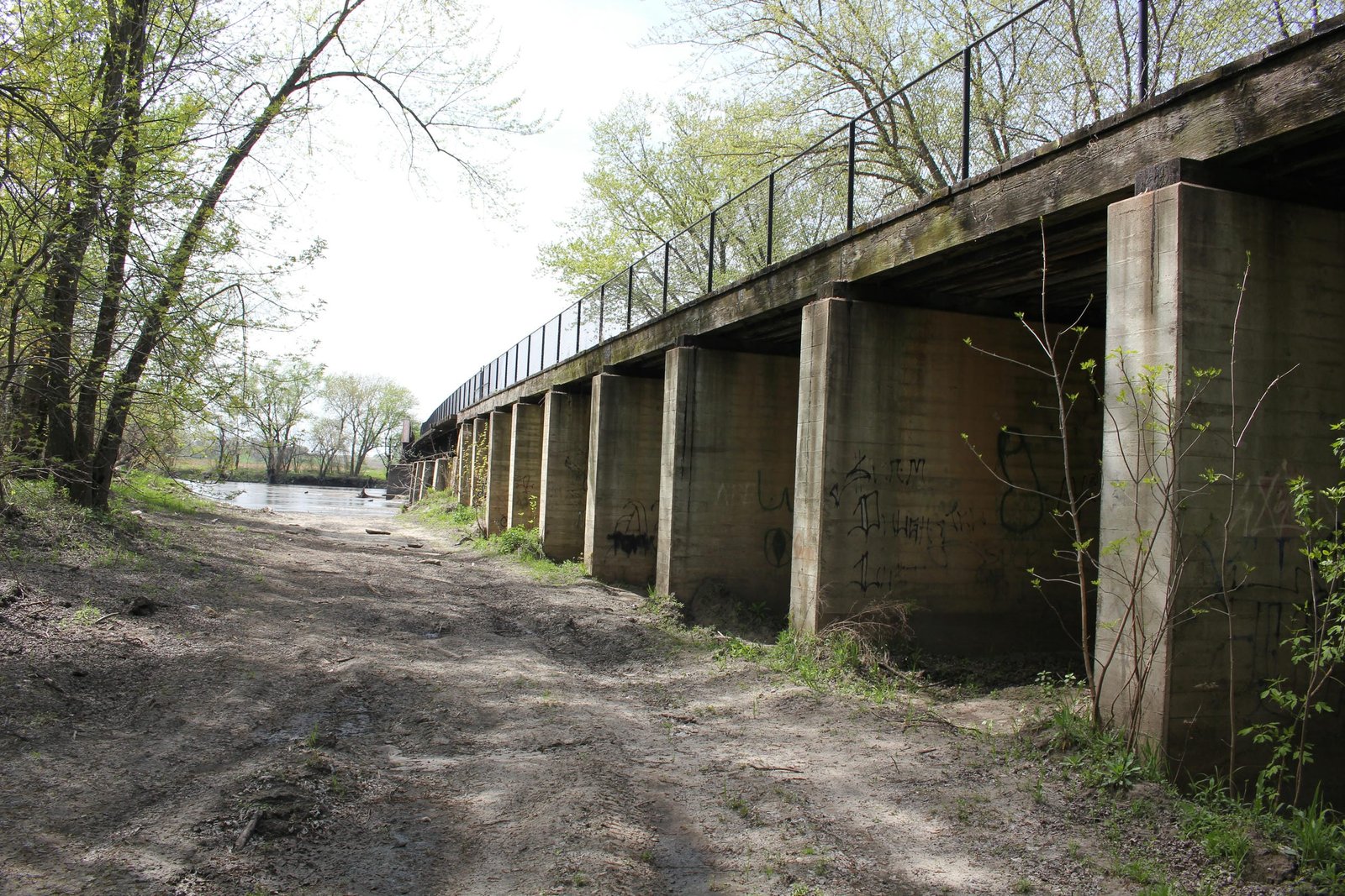 Looking west